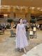 Women Lacey Flower Long Dress